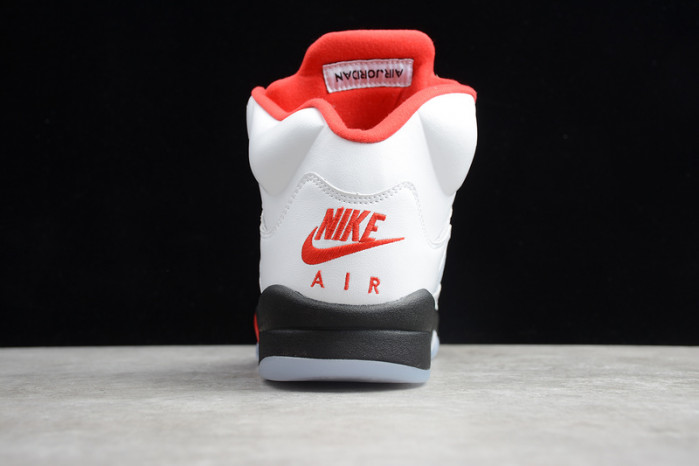 Air Jordan 5 Fire Red 2020 Silver Tongue DA1911-102
