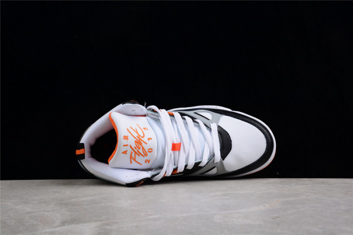 Nike Air Flight 13 Mid White Wolf Grey Total Orange Black 579961-105
