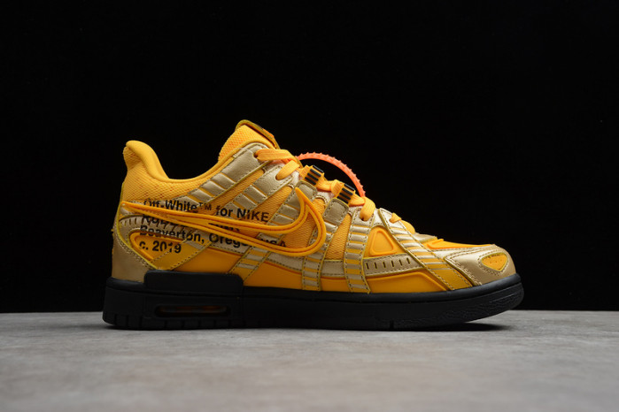 OFW x Nike Air Rubber Dunk “University Gold CU6015-700