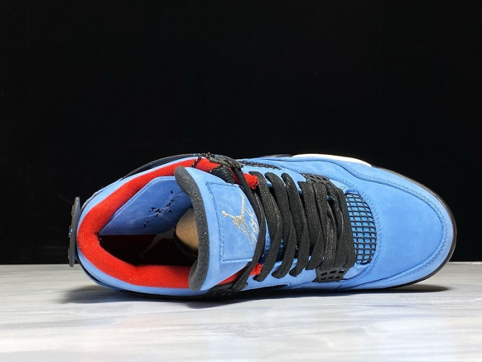 Travis Scott x Air Jordan 4 “Houston Oilers” University Blue 308497-406