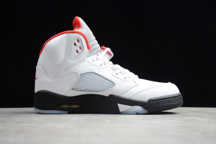 Air Jordan 5 Fire Red 2020 Silver Tongue DA1911-102