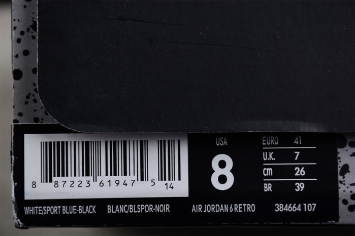 Jordan 6 Retro Sport Blue (2014) 384664-107
