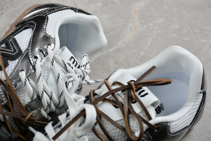 New Balance X Miu Miu 530 SL metallic leather and mesh sneakers NBMM0312