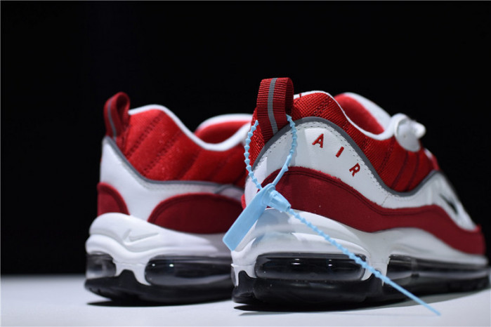 Nike mens Air Max 98 “Gym Red” White/Black-Gym AH6799-101