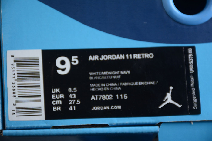 Air Jordan 11 Retro"Midnight Navy White"