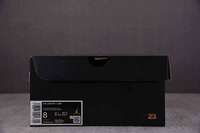 AIR JORDAN 1 LOW BLACK UNIVERSITY BLUE 553558-041