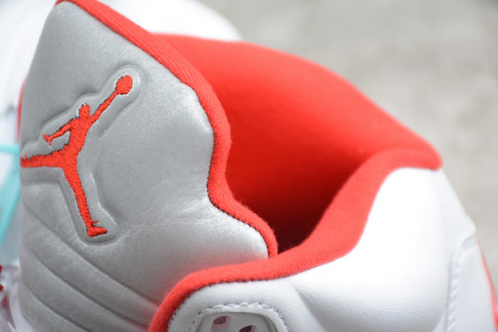 Air Jordan 5 Fire Red 2020 Silver Tongue DA1911-102