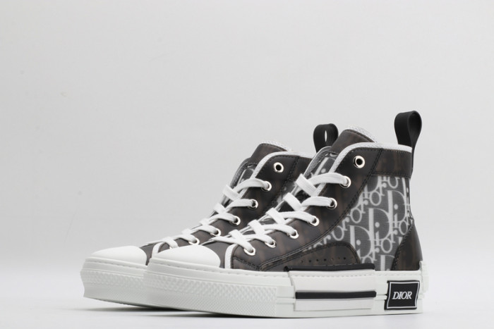 B23 Oblique High Top Sneakers black white T00480H050