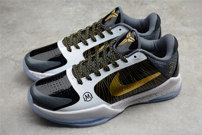 NIKE KOBE V PROTRO BLACK WHITE GOLD CD0824-127