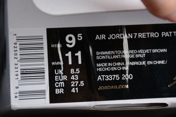 PATTA X AIR JORDAN 7 RETRO OG SP "SHIMMER" AT3375-200