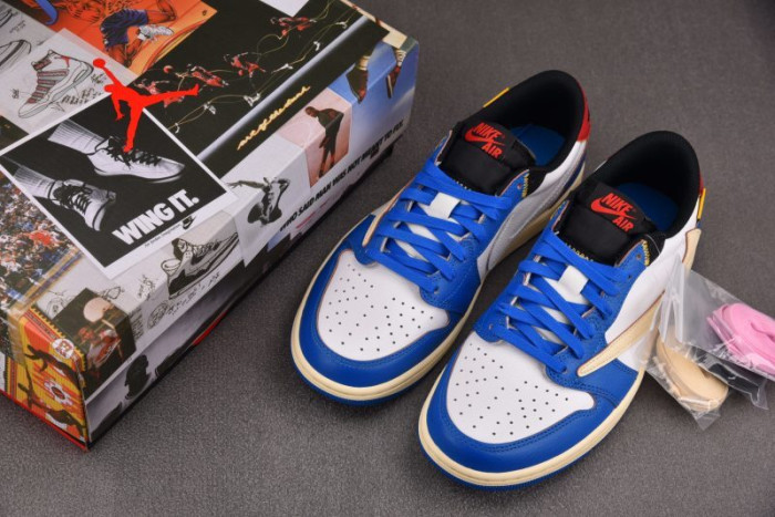 Travis Scott x AIR Jordan 1 Low OG SP Sail Military Blue DM7866-111