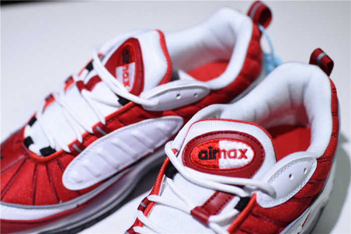 Nike mens Air Max 98 “Gym Red” White/Black-Gym AH6799-101