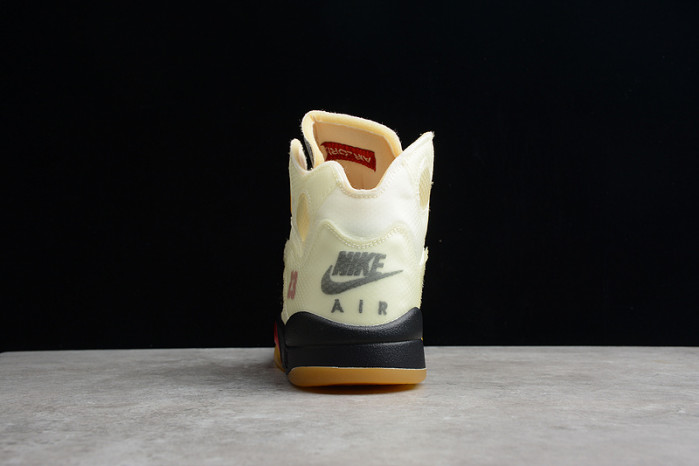 OFW Air Jordan 5 Sail Fire Red DH8565-100
