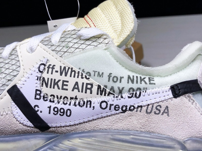 OFW x Nike Air Max 90 Sail Muslin Virgil Abloh AA7293-100