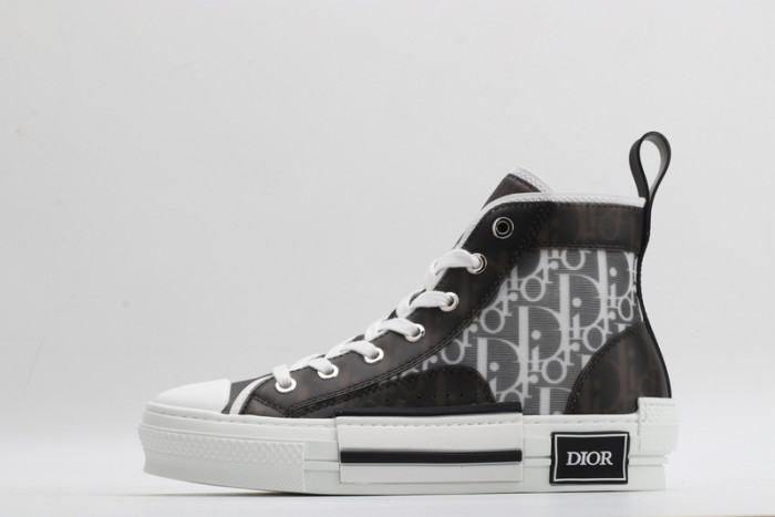 B23 Oblique High Top Sneakers black white T00480H050