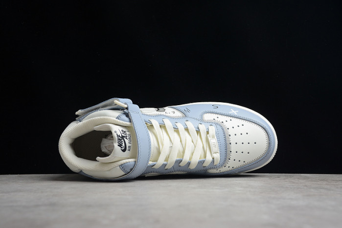 Kaws x Nike Air Force 1 07 Mid White Blue Black CW2308-211