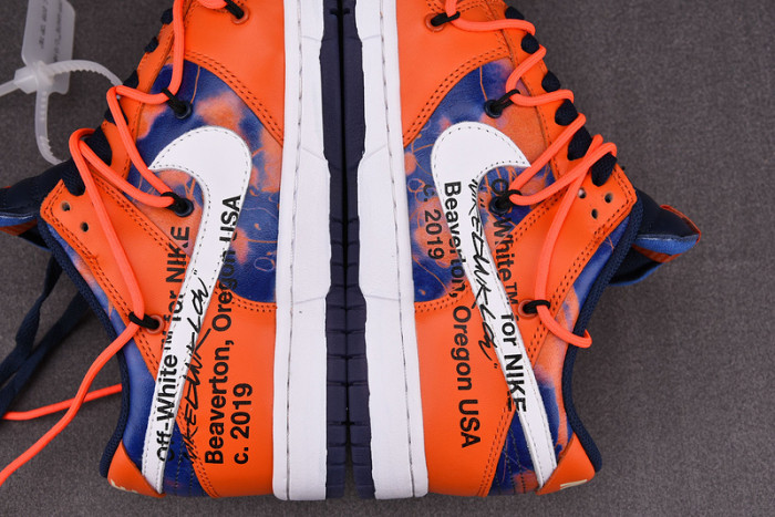 OFW x Nike SB Dunk Low Orange Perple White Shoes CT0856-801
