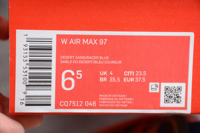 Nike Air Max 97 corduroy desert sand CQ7512-046
