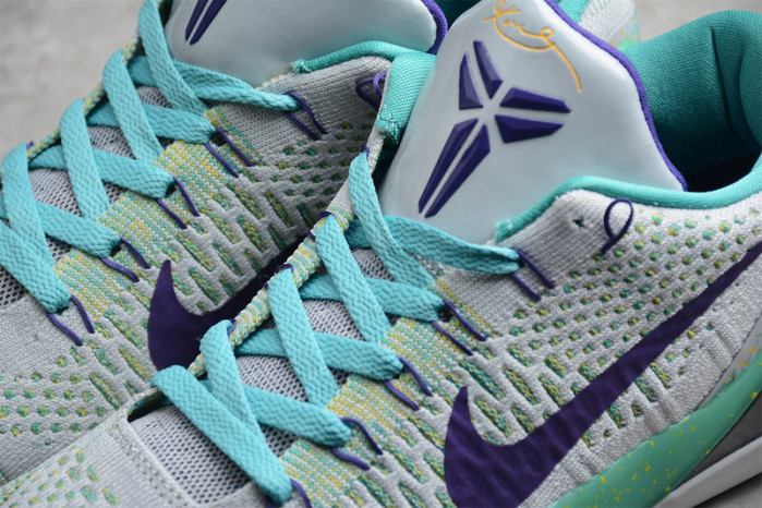 NIKE KOBE 9 GREY GREEN PURPLE 630487-005