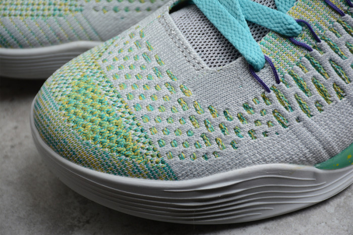 NIKE KOBE 9 GREY GREEN PURPLE 630487-005