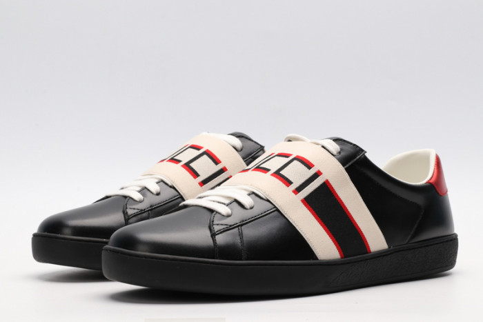 G*u*i ace embroidered low-top sneaker black