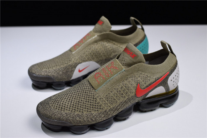 Nike VaporMax FK Moc 2 Natural Olive Habanero Red Air Vapor Max AH7006-200